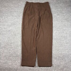Briggs Petite Pants  Womens 12 Brown High Rise Straight Leg Dress